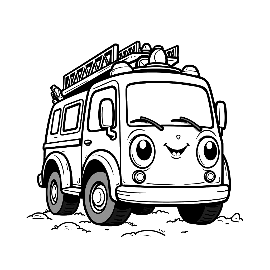 Fire Truck Coloring Page