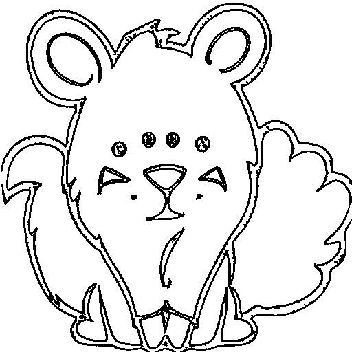 Baby hamster Coloring Page