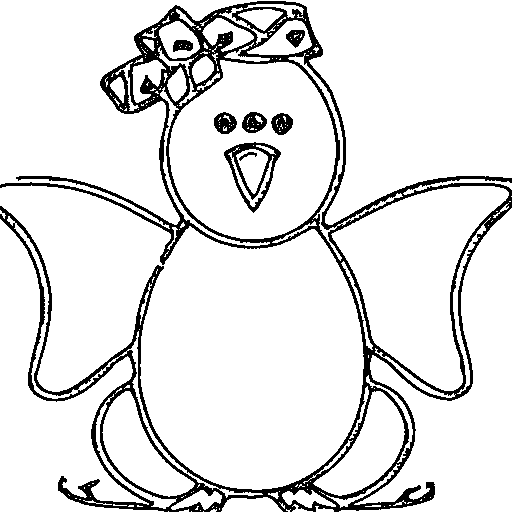A penguin Coloring Page