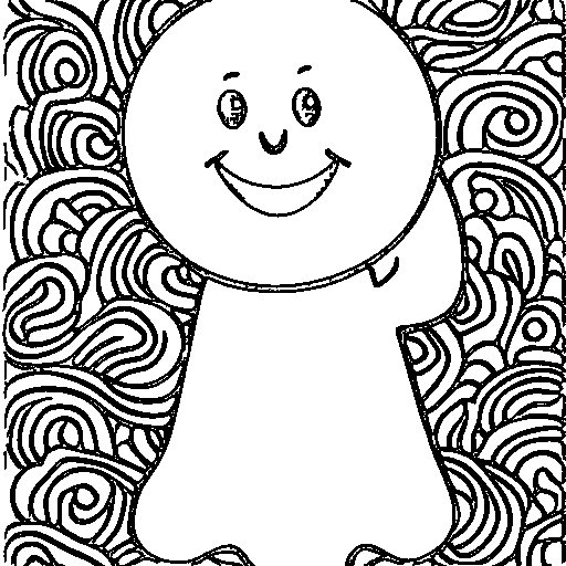 Friendly ghost Coloring Page