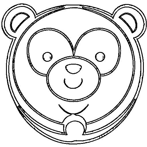 A teddy bear holding a heart Coloring Page