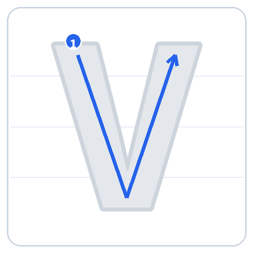 Trace Letter V