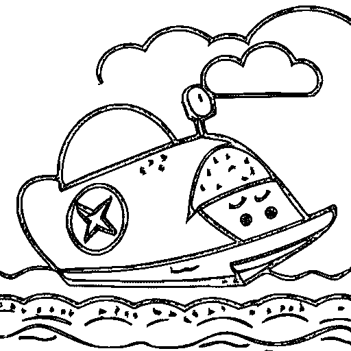 A speedboat Coloring Page