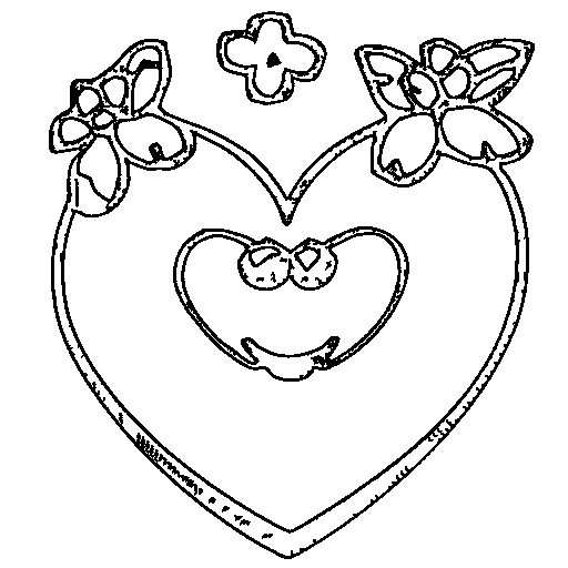 A love letter envelope with a heart Coloring Page
