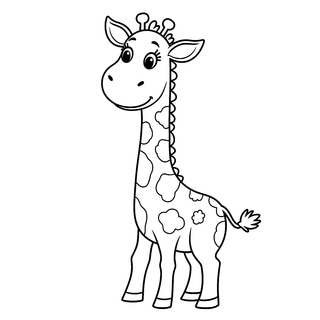 Giraffe Coloring Page