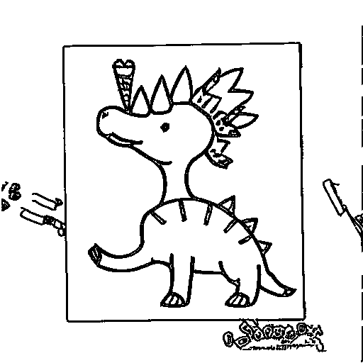 A stegosaurus Coloring Page