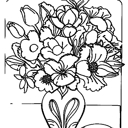 Tulip Bouquet Coloring Page