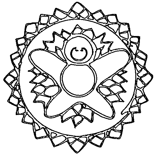 A mermaid with a starfish Coloring Page