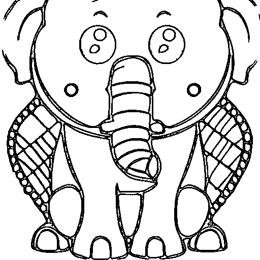 Baby elephant Coloring Page