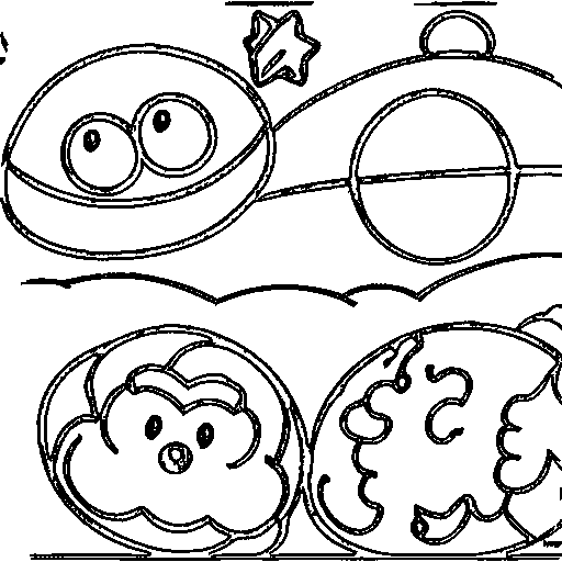 A row of planets Coloring Page