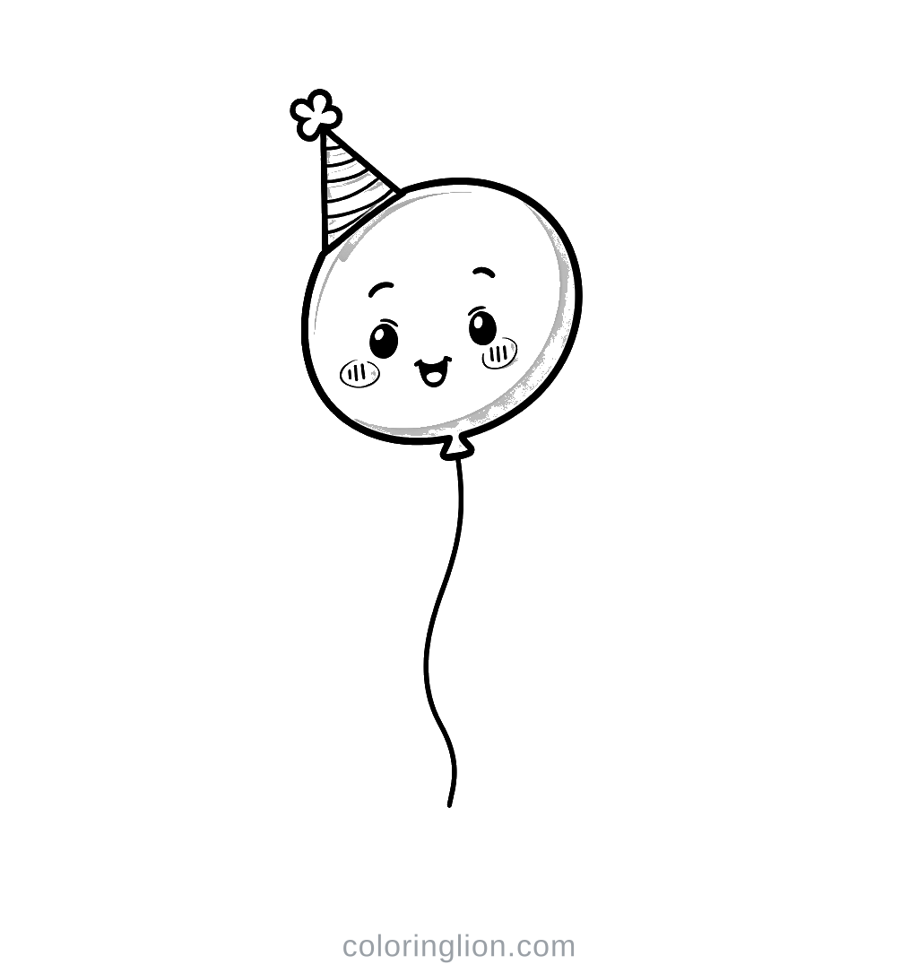 Balloon Coloring Page