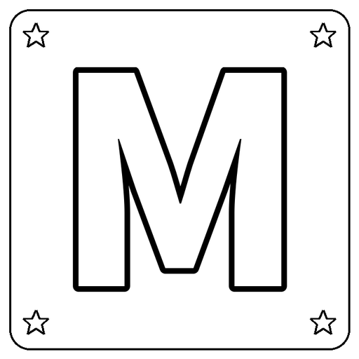 Letter M Coloring Page