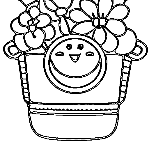 A potted flower Coloring Page