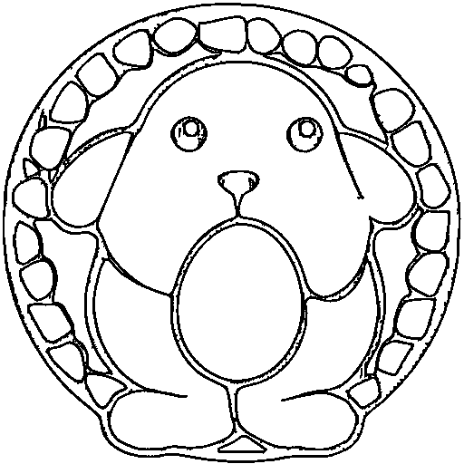 An easter bunny holding an egg Coloring Page