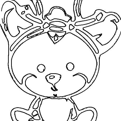 A reindeer Coloring Page