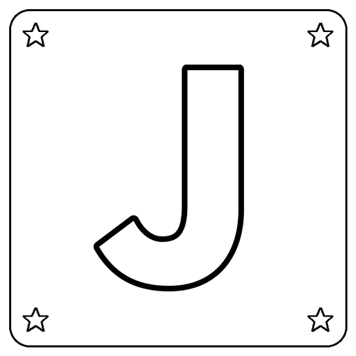 Letter J Coloring Page