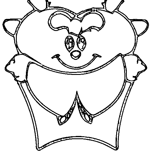 A smiling butterfly Coloring Page