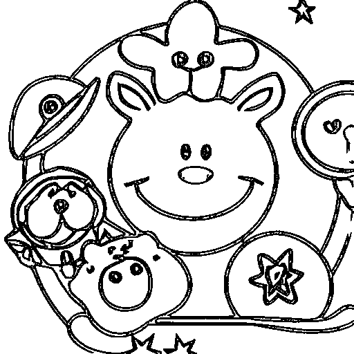 A smiling planet Earth Coloring Page