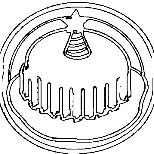 A birthday cake with candles Coloring Page