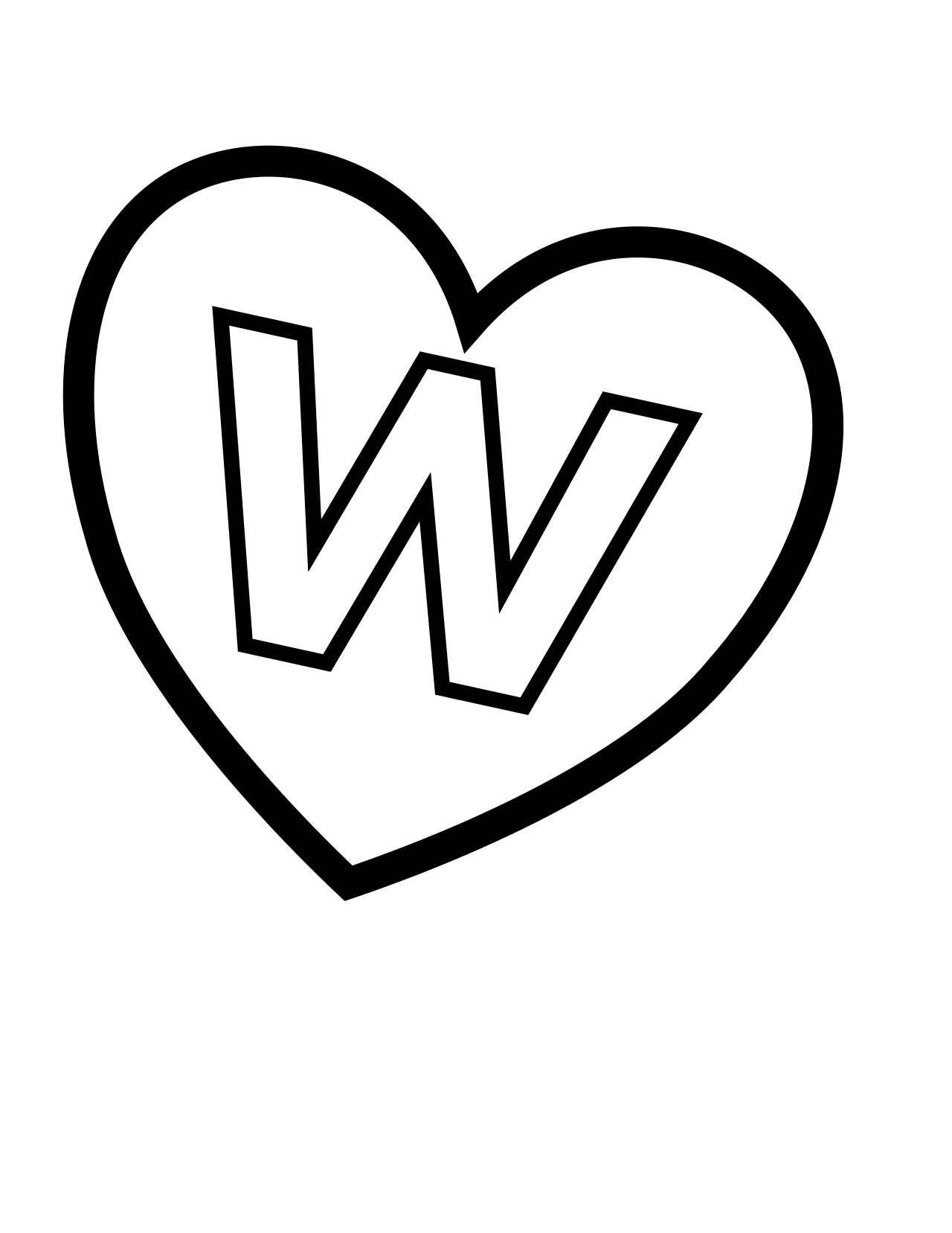 Valentine coloring page 13