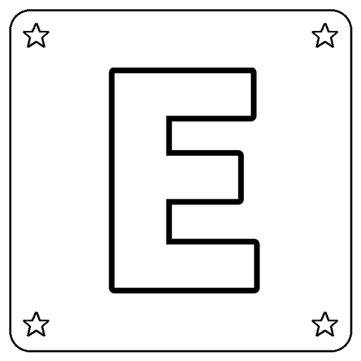 Letter E Coloring Page