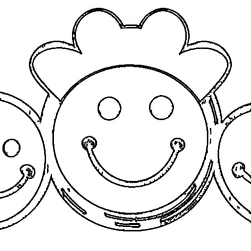 A smiling hamburger Coloring Page