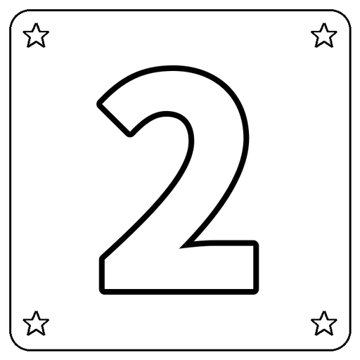 Number 2 Coloring Page