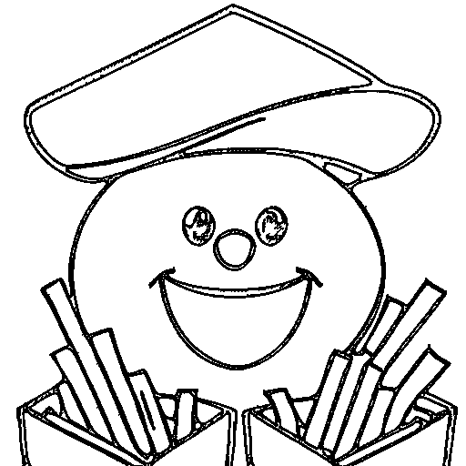 French fries Coloring Page