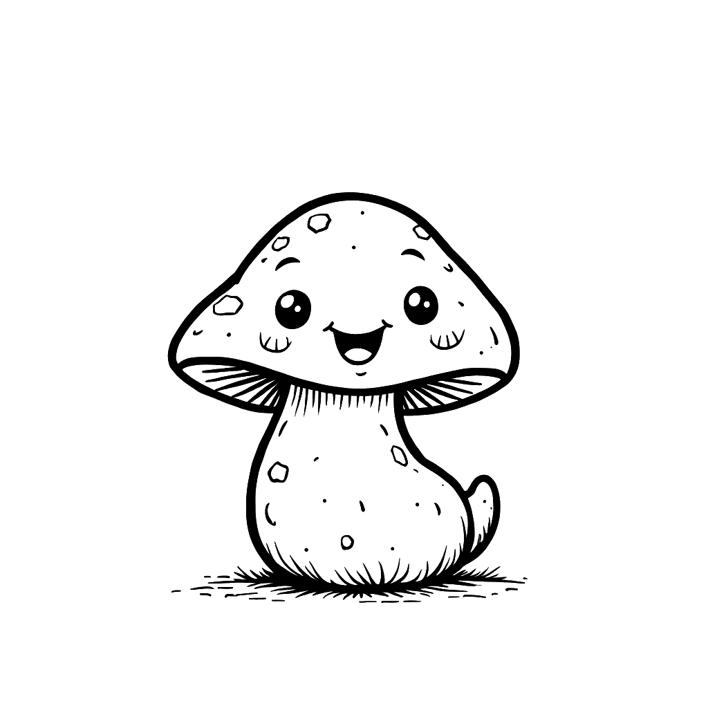Mushroom Coloring Page