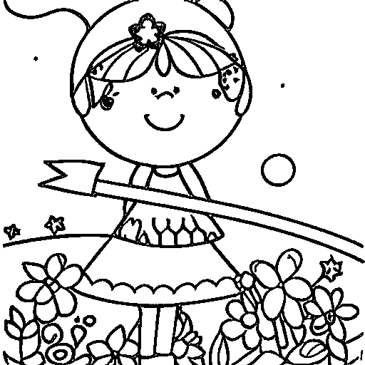 A flower fairy Coloring Page