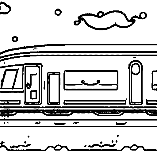 A high speed train Coloring Page