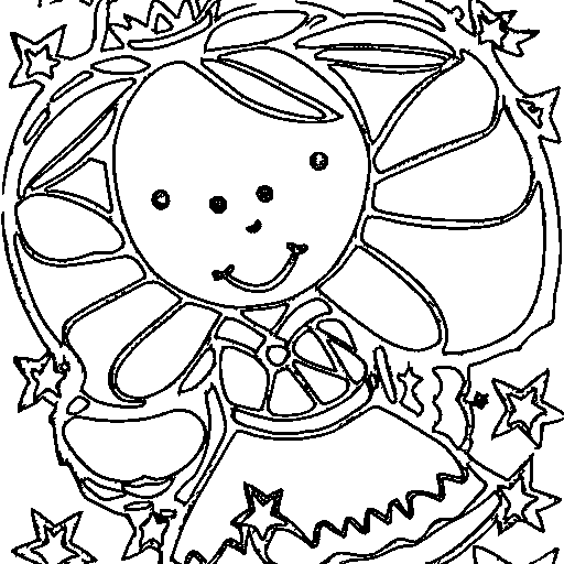 Little fairy with butterfly wings and a wand Coloring Page