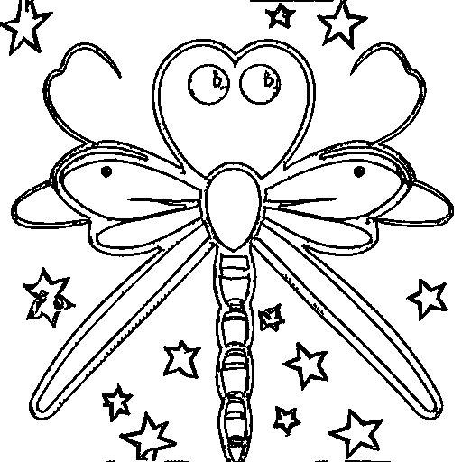 A dragonfly Coloring Page