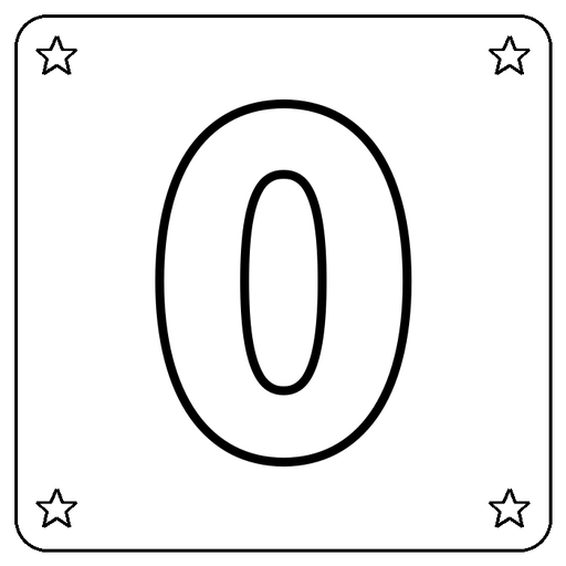 Number 0 Coloring Page