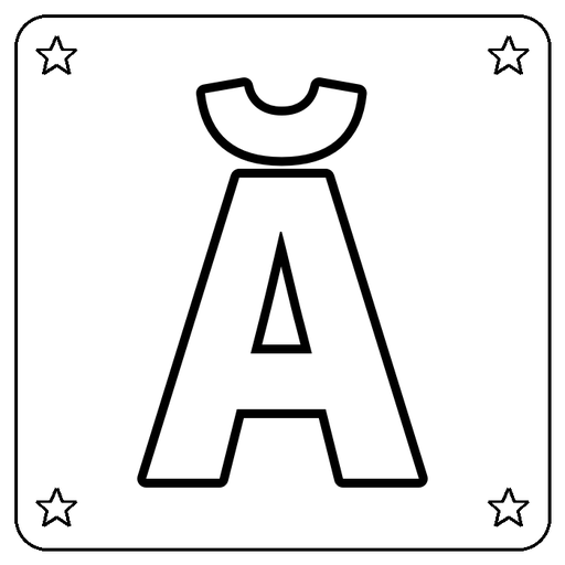 Letter Ă Coloring Page