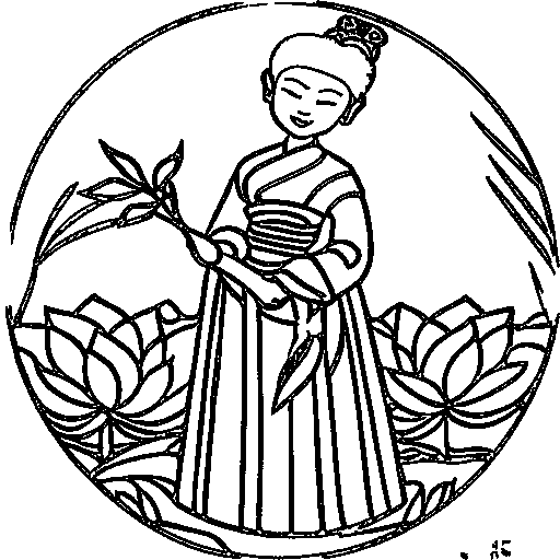 Vietnamese Princess Coloring Page