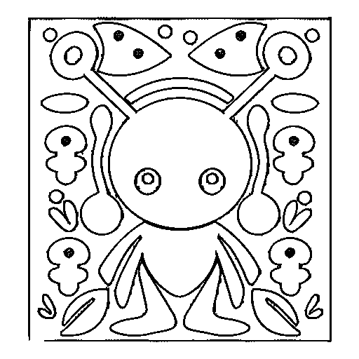 Friendly Alien Coloring Page