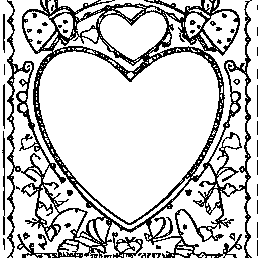Two Hearts Coloring Page