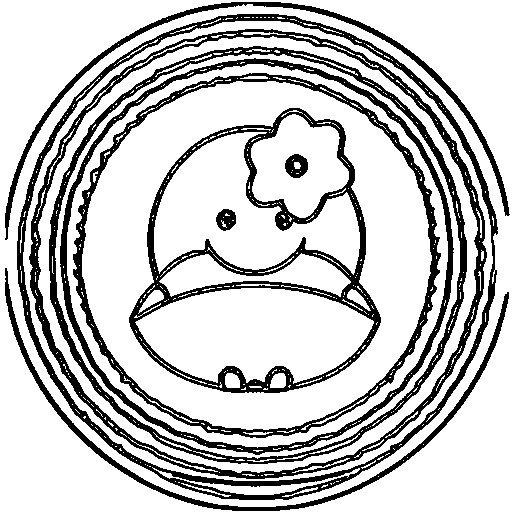 A chick in an eggshell Coloring Page