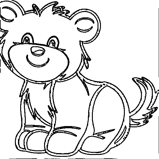 Baby lion cub Coloring Page