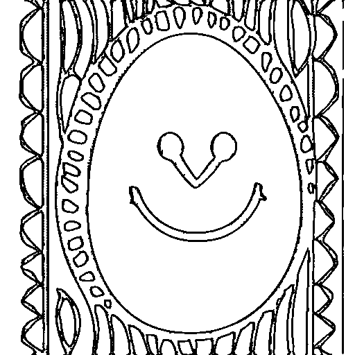 A decorated easter egg Coloring Page