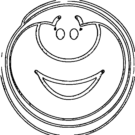 A smiling apple Coloring Page