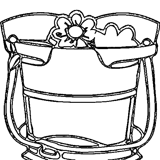 A bucket of crayons Coloring Page