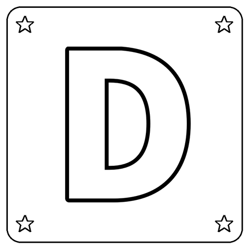 Letter D Coloring Page