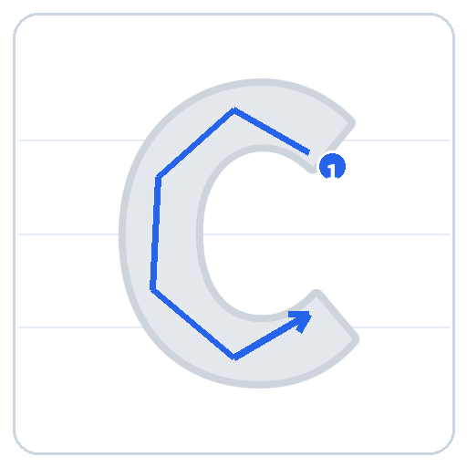 Trace Letter C