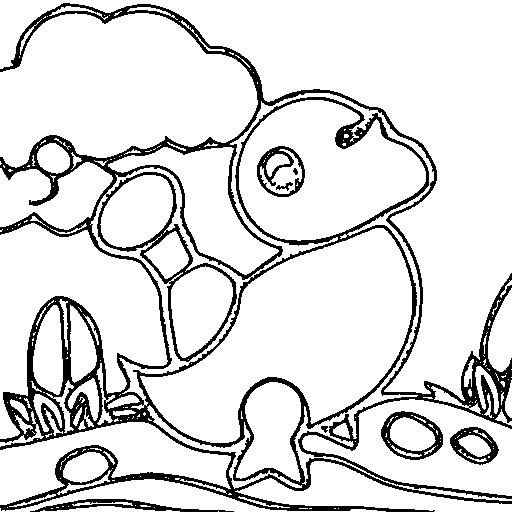 Baby dino hatching from an egg Coloring Page