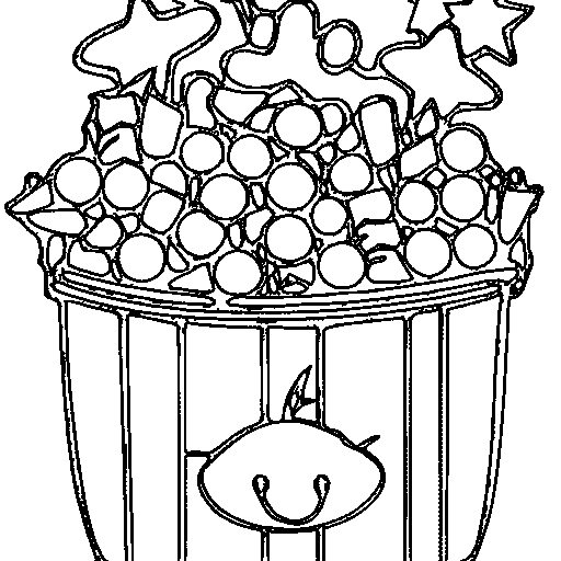A candy bucket Coloring Page