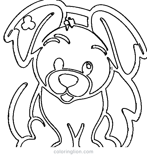 Splashing Puppy Coloring Page
