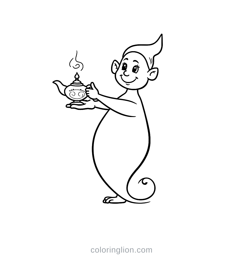 Genie Coloring Page