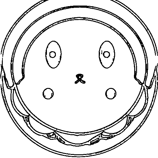 A smiling hamburger Coloring Page